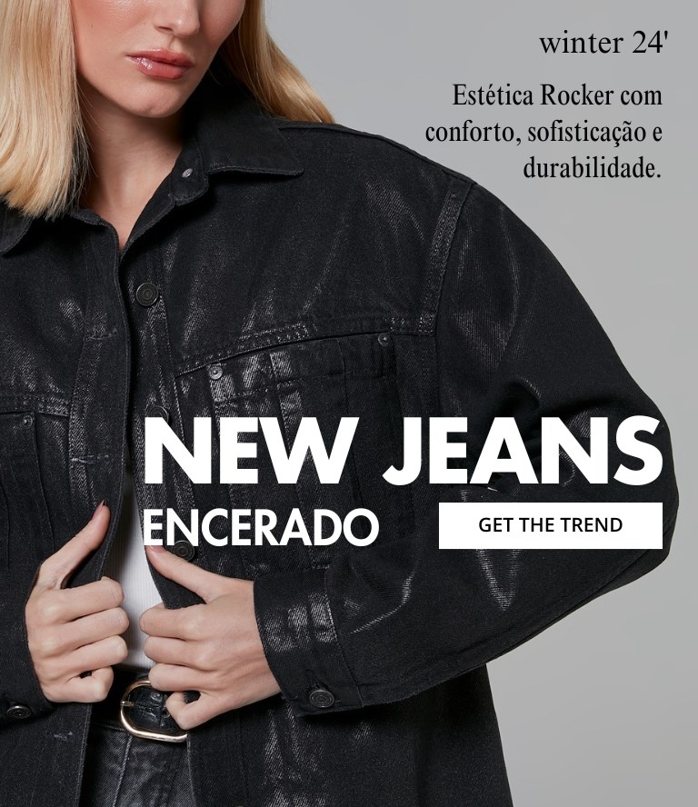 Novo jeans com acabamento resinado