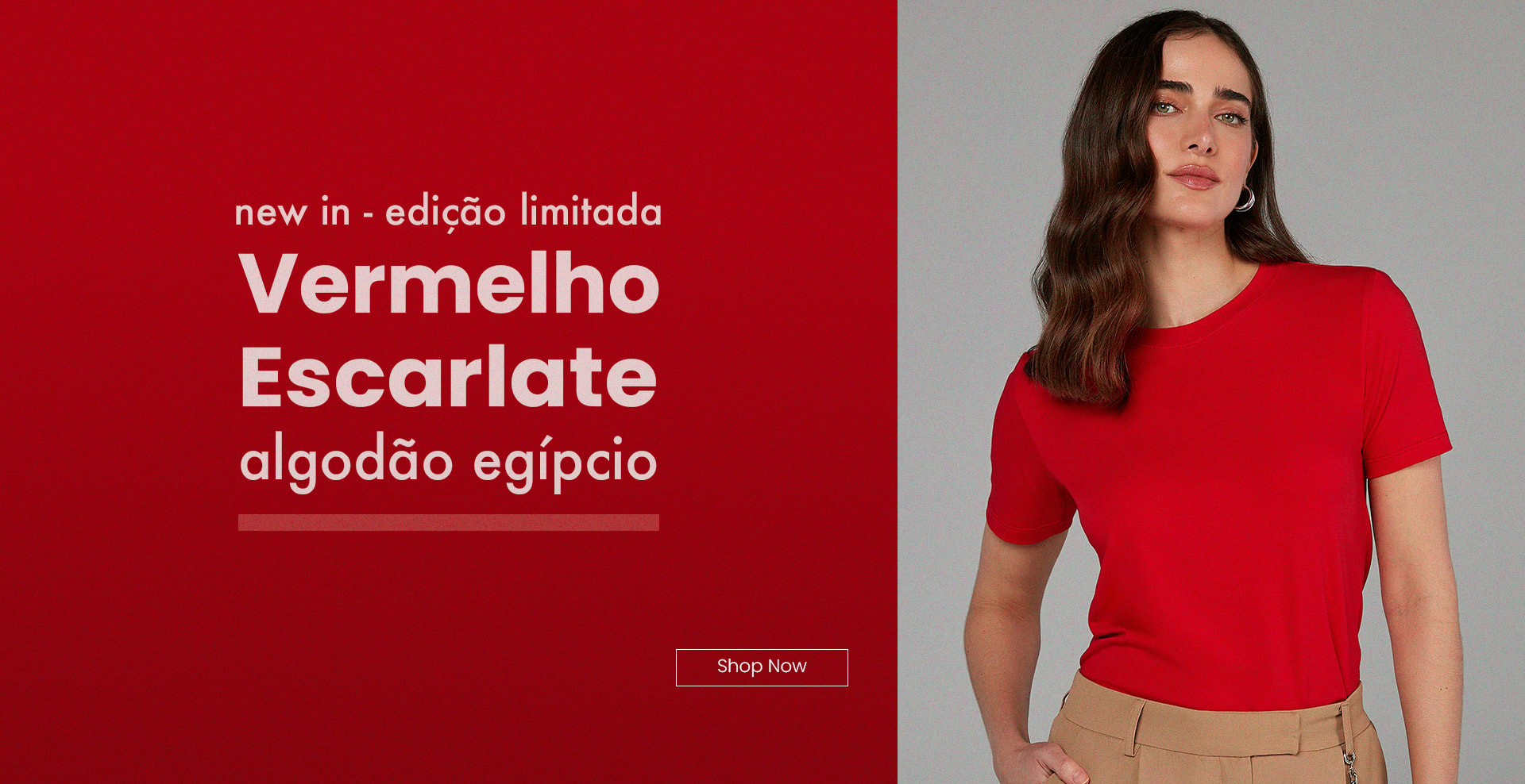 Algodão Egípcio Vermelho Escarlate 