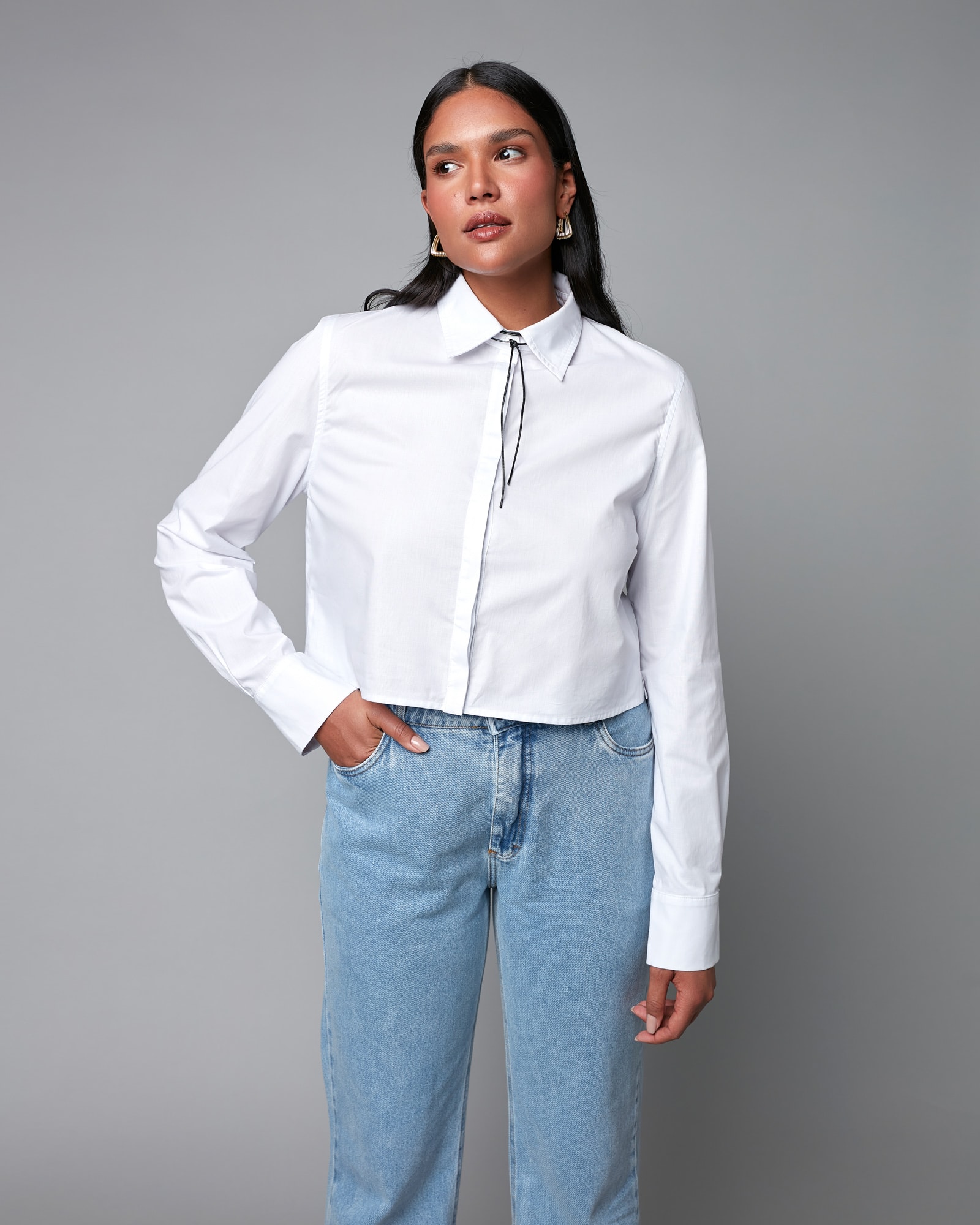 Camisa best sale cropped branca