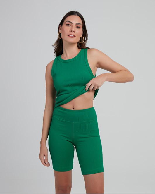 Rib Tank Body em Algodão Canelado UnderCamys BRASIL GREEN